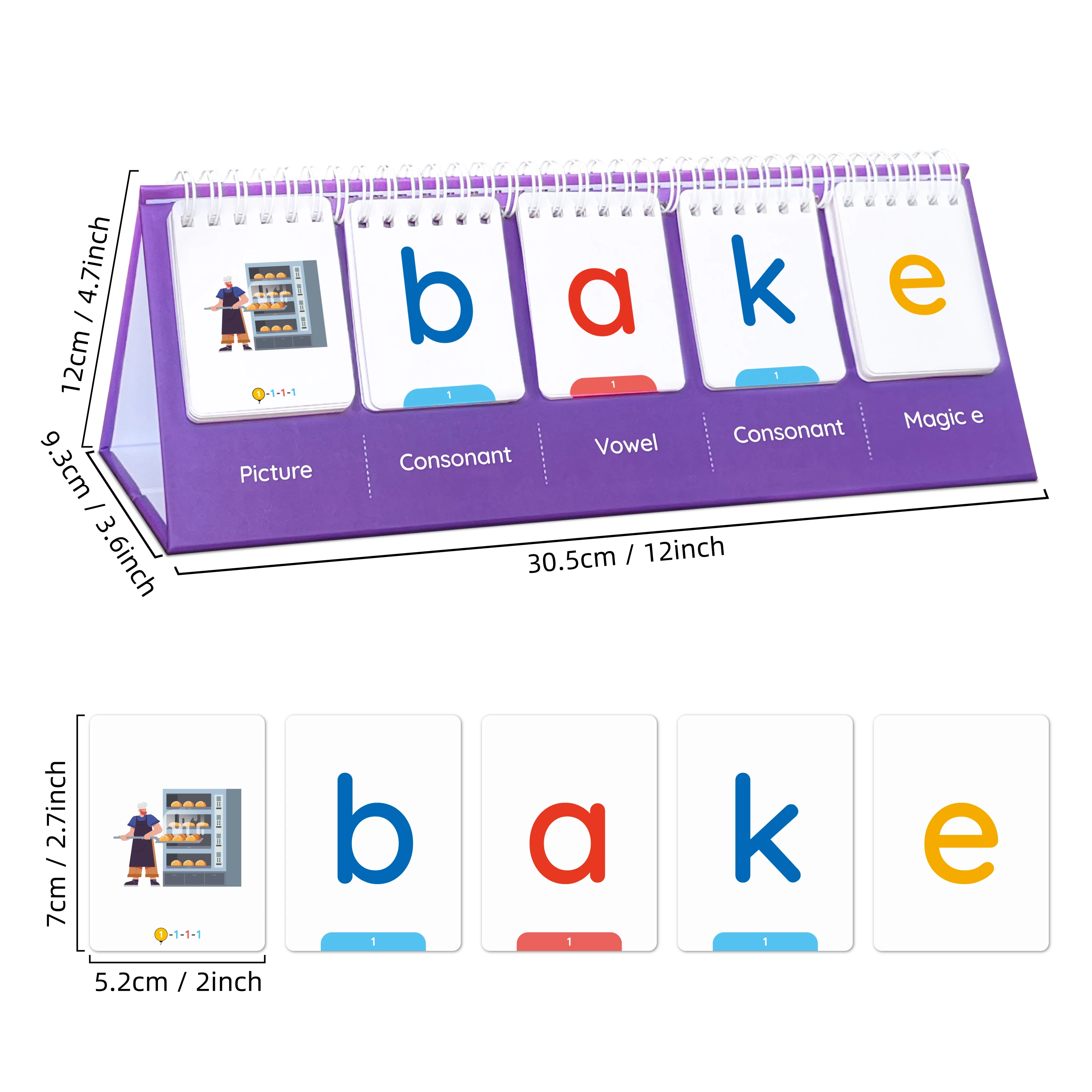 Magic E Phonics Game, Learn to Read and Word Build Toy for Kids, Classroom and Homeschool Must Have