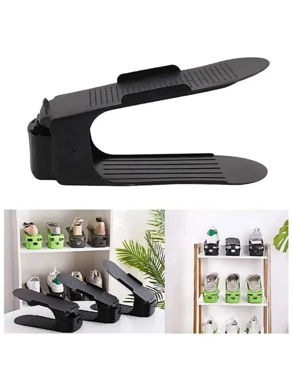Empilhador de sapatos ajustável, Shoe Slots Organizer, Space Saver, Double Deck Shoe Rack, Suporte