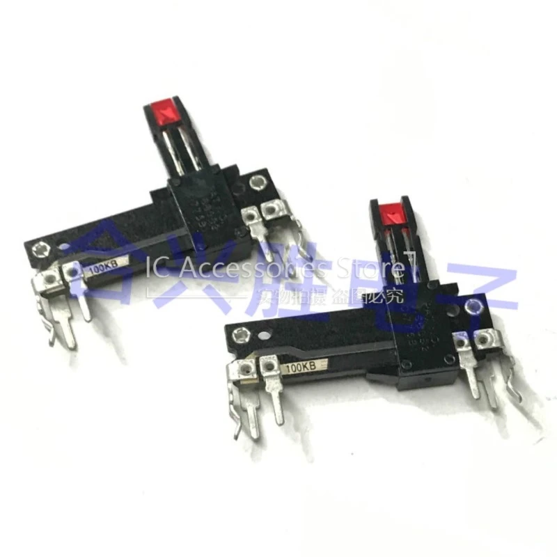 3PCS 35MM Slide Potentiometer Audio Radio Recorder Straight Slide Fader B50K B100K 100KB With Light