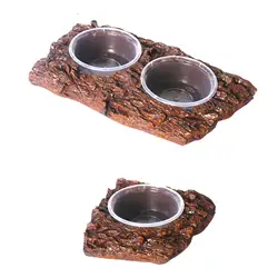 Feeder Dish Reptiles Drinking Amphibians Feeding Reptile Food Water Bowl for Chameleon Bearded Dragons Snake Hermit Crabs Turtle