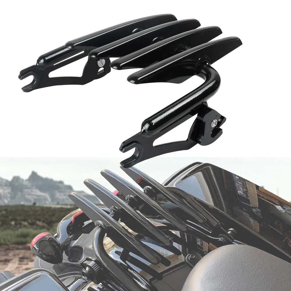 

Motorcycle Black Stealth Luggage Rack For Harley Electra Street Glide Road King FLHX FLHT Ultra Limited 2009-2024 2023 2022 2021