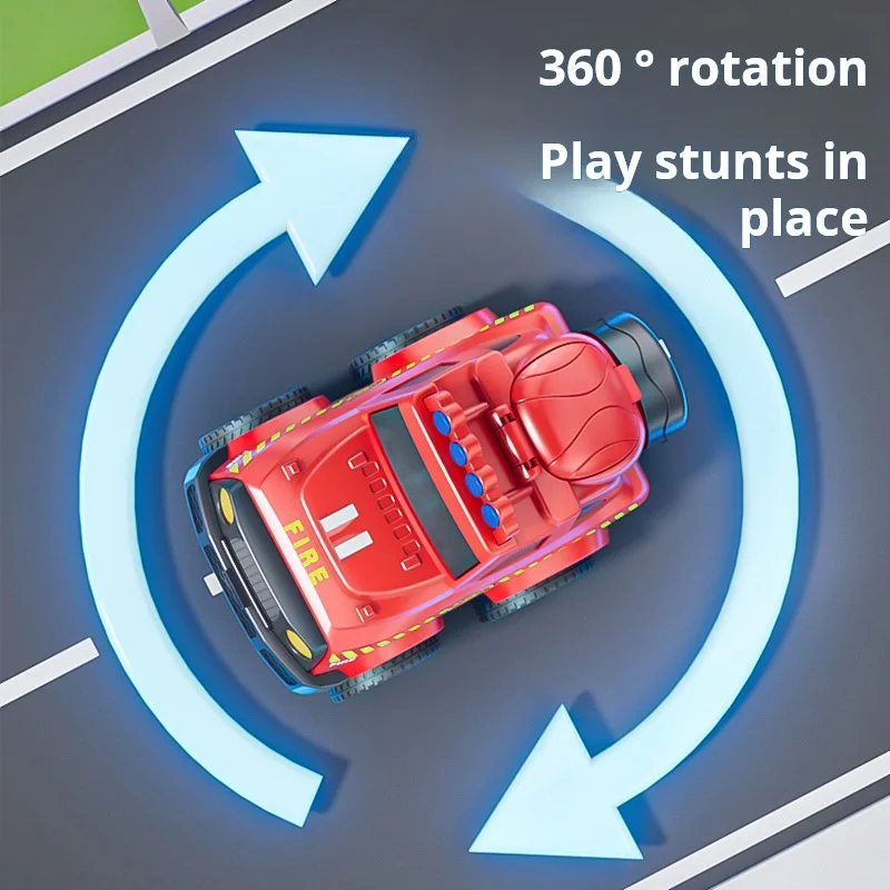 어린이용 미니 오프로드 차량 360도 스턴트 자이로스코픽 회전 장난감 아기 유아 관성차