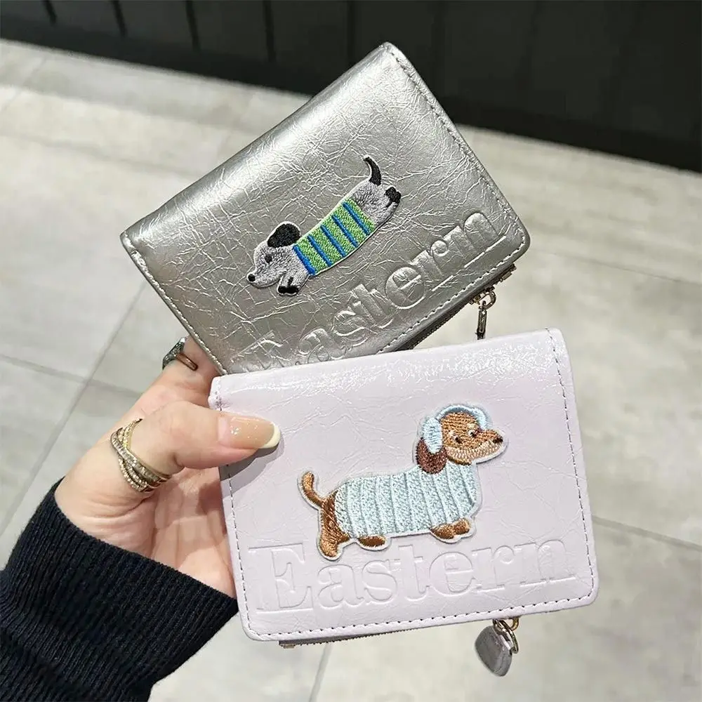 

Fashion PU Leather Short Wallet Multi-Cards Large Capacity Zipper Coin Purse Lightweight Cartoon Women Wallet