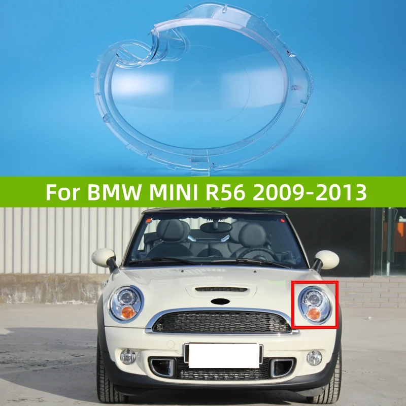 

For BMW MINI R56 2009 2010 2011 2012 2013 Car Lights Shell Headlight Lampshade Mask Clear Cover Headlight Glass
