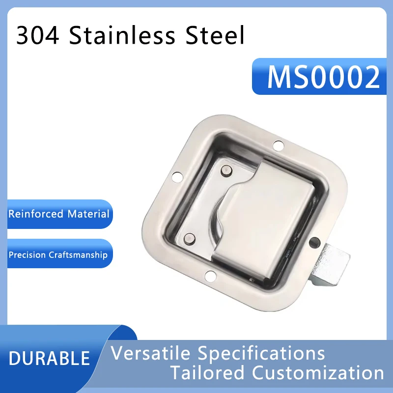 304 Stainless Steel Van Car Door Lock, Electric Cabinet Square Lock, Rv Trailer, Engineering Vehicle Tool Box Panel Lock