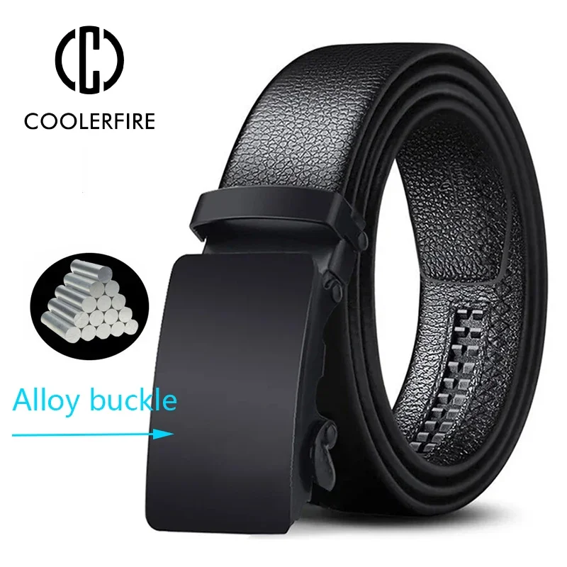 

Alloy Automatic Buckle Men Dress Belts Luxury Brand Leather High Quality for Male Belt Business Casual Working Strap ZDP001