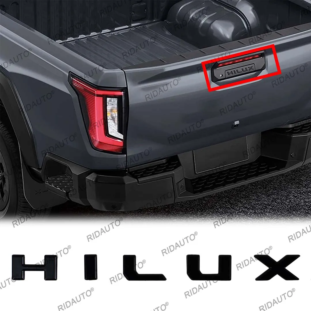 

Truck Emblem Original Size ABS Models Back Door Logo Rear Gate Trims 4X4 Decoration Accessorier For Hilux 2026 Travo-e Overland