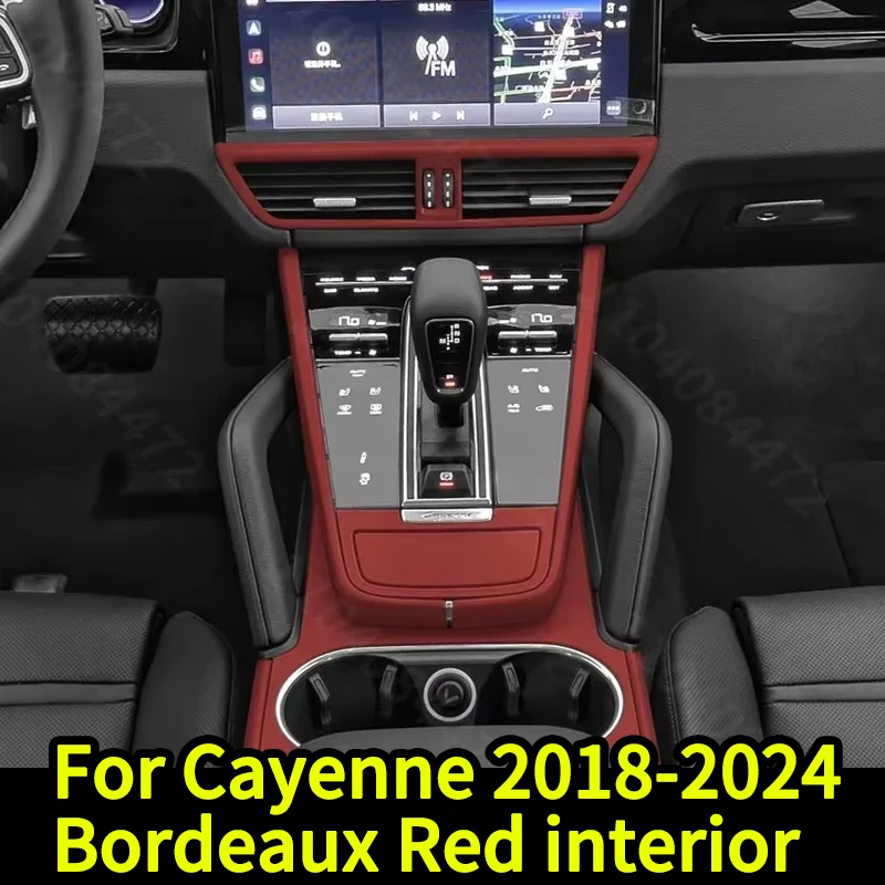 Original Car Bordeaux red car interior parts for Porsche Cayenne Coupe S Gts Turbo Screen Watch Sticker for Cayenne Accessories