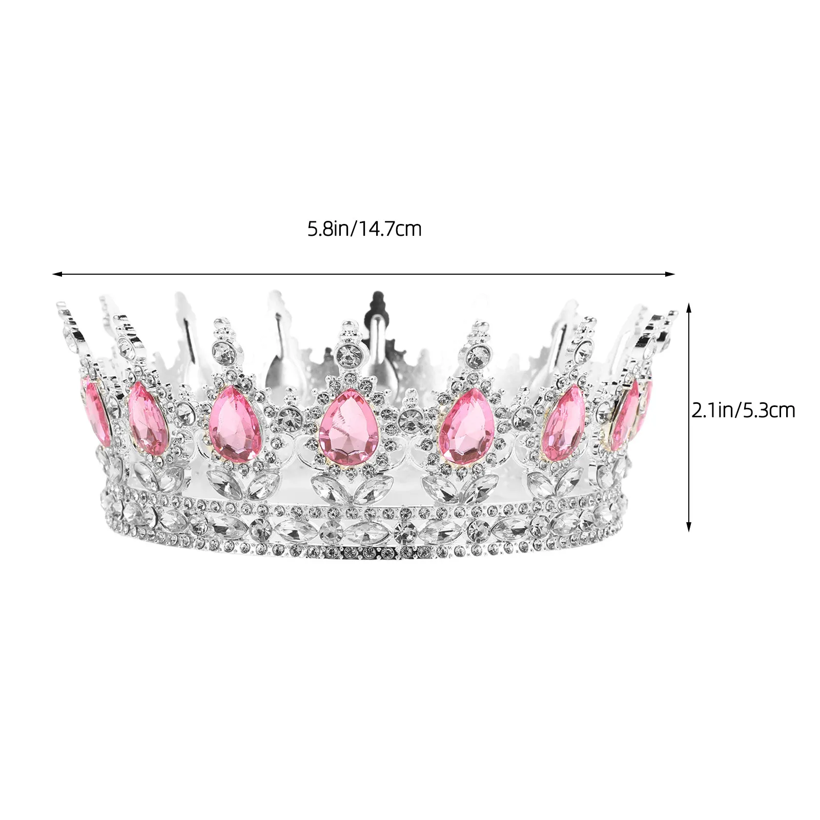Baroque Rhinestone Crystal Leaf Bridal Crown Wedding Tiara Bride Headband Hair Accessory Royal Bridal Headdress Costume Party