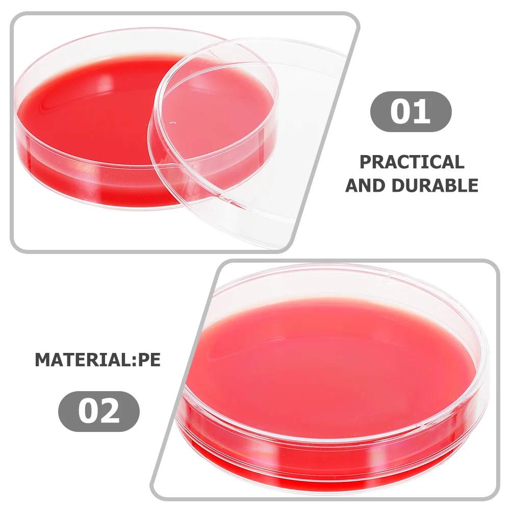 Assiettes Petri pour agar sanguin, plaques de laboratoire, culture moyenne, vaisselle scientifique correspondante, croissance Agaricus Blazei, 10 pièces