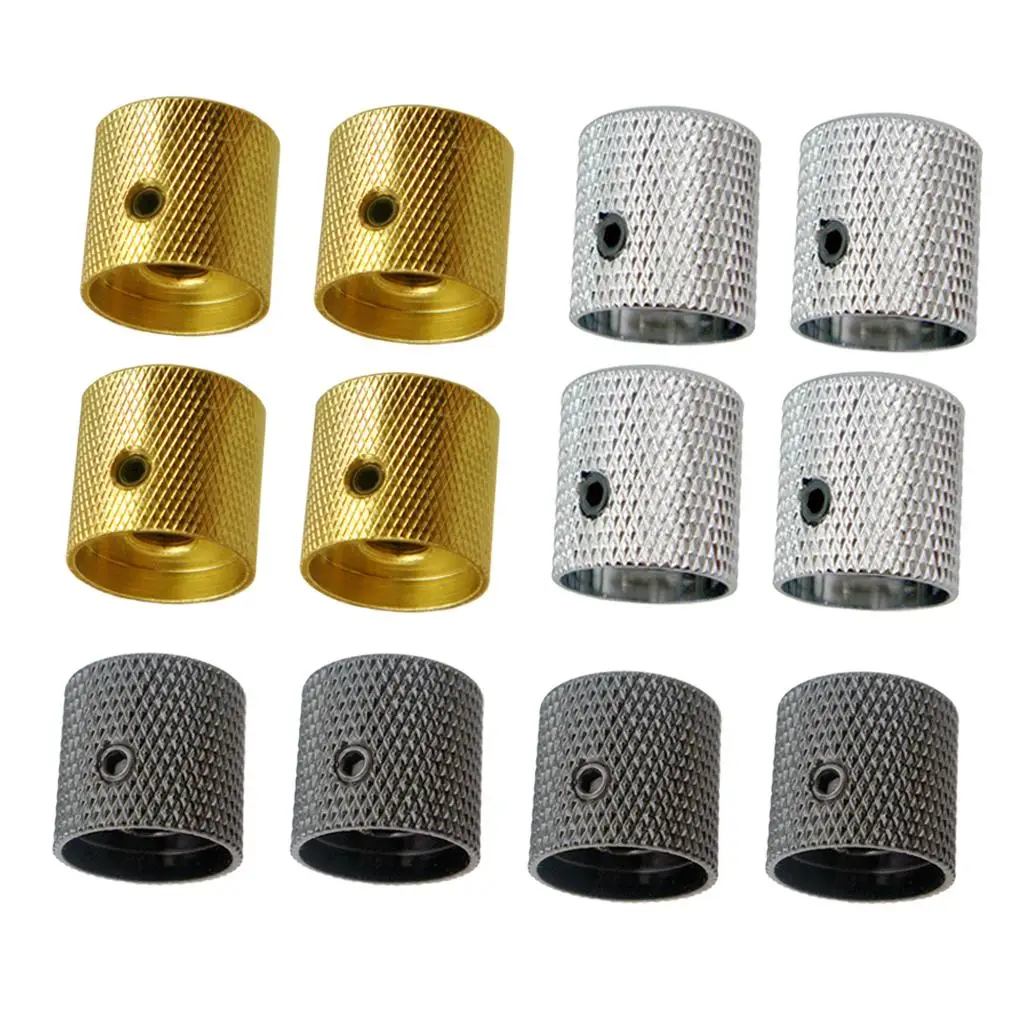 Cylinder Brass Volume Knob Tone Control Button Cap for Electric Guitar Bass Upgrade Parts