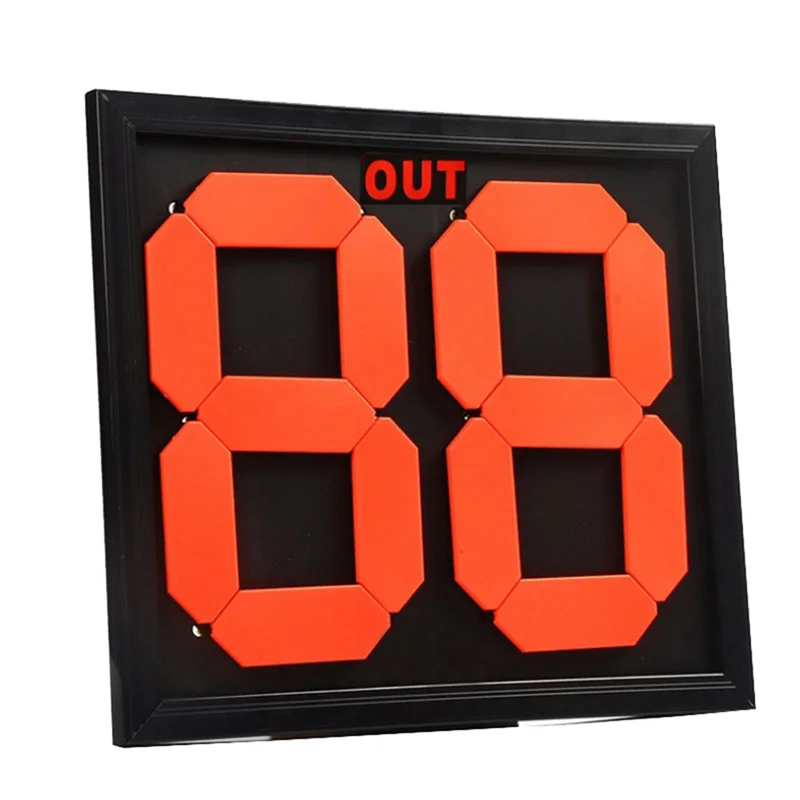 

Black Football Substitution Card Substitution Card For Competition Practice Double-Sided Display 2-Digit Substitution Card
