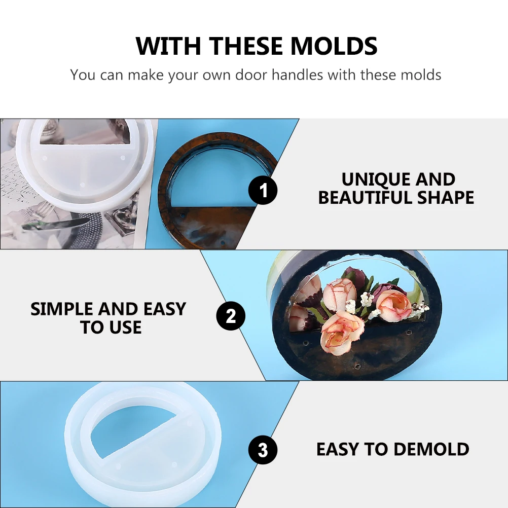 

DIY Flower Pot Silicone Wall Decor Mold Epoxy Resin Craft Accessories Pendant Door H Easy Demoulding Reusable Practical Home