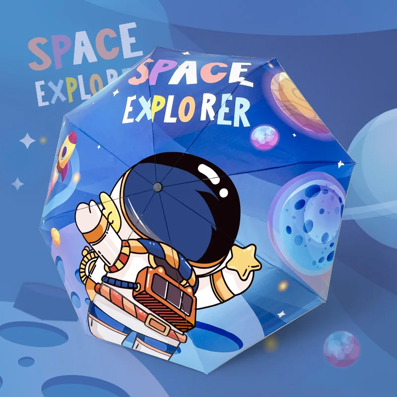 Parasol astronauta kosmiczny badacz parasol automatyczny pasek odblaskowy projekt recyklingu bez parasol przeciwsłoneczny odbicia