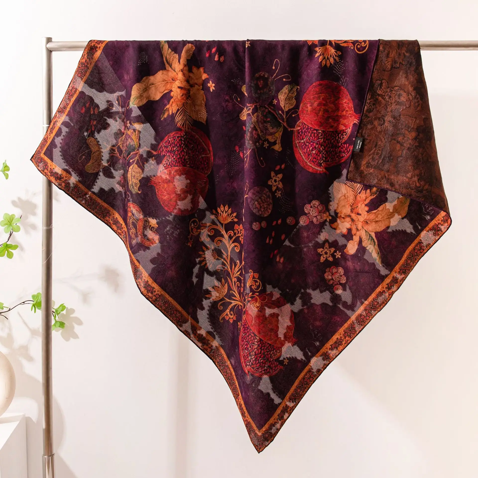 100% mulberry silk fragrant cloud gauze shawl with double-sided cheongsam scarf literary and retro ancient charm