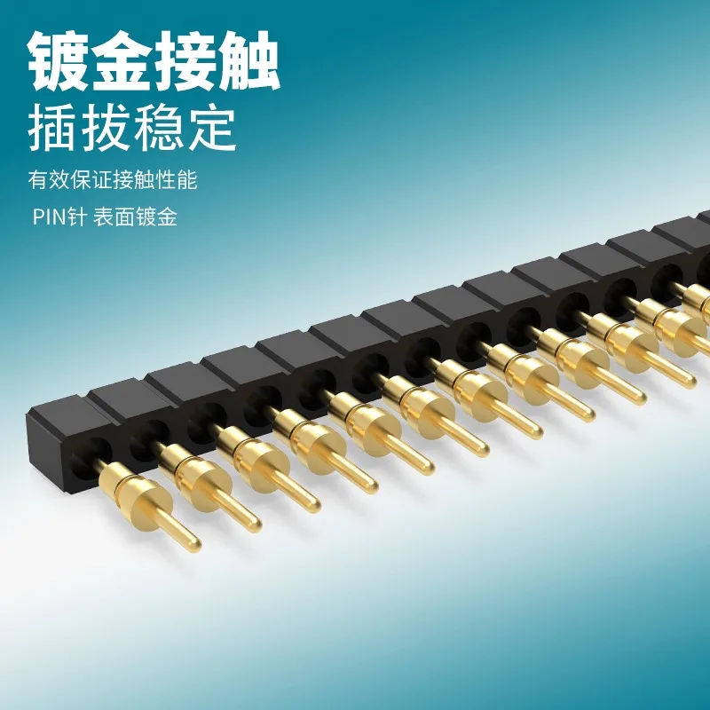 2.54Mm pitch commonly used high structure 11.96 round pin row double male pin single row 2/3/4/5/6/7/8/40P