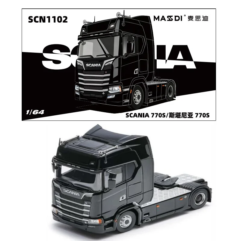 1/64 MASDI スカニア SCANIA 770S ブラック Maisto 1:64 SCANIA 770 S Volvo Forklift Transport Vehicle