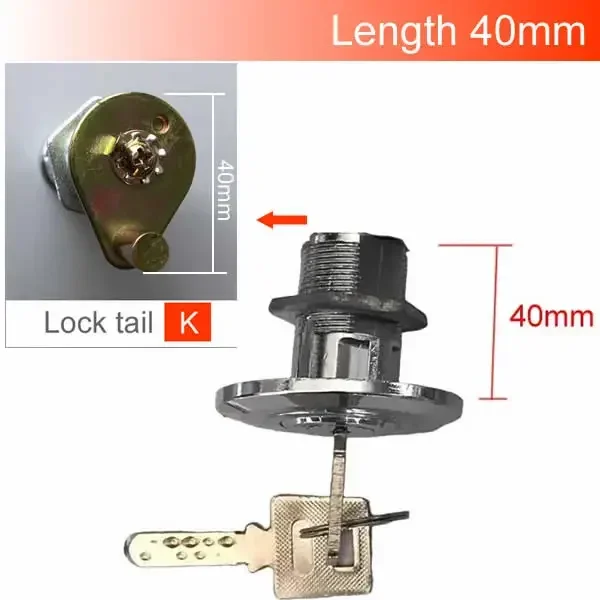 Extended type Safe deposit box Anti - theft cam lock cylinder 80mm 90mm Super encryption key very safe Class C anti-theft