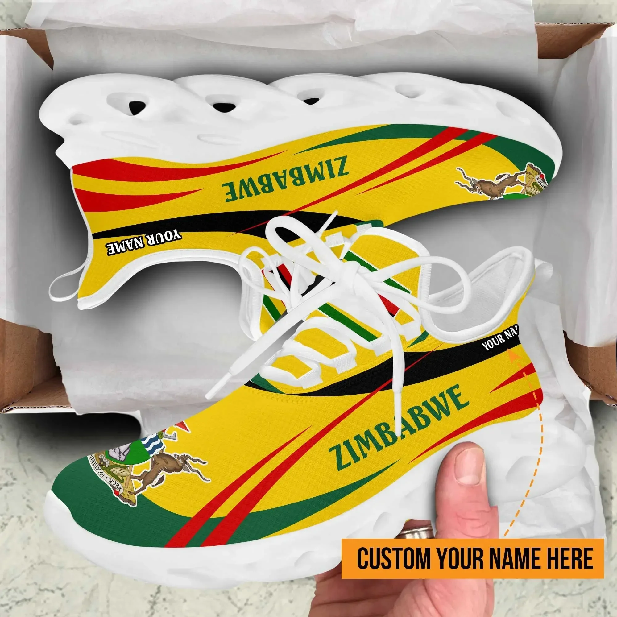 Zimbabwe Flag Printed Fashion Sneakers Breathable Mesh Casual Tennis Shoes For Men High Quality Basket Casual Shoes Footwear