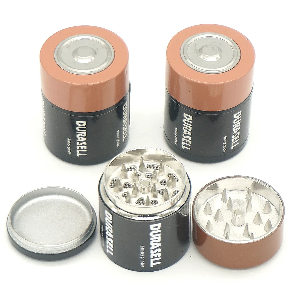 1Pcs Battery Shape Metal Grinder Diameter 44mm Tobacco Smoke Herb Crusher Cigarette Grinders Amoladora Pipe Smoking Accessories