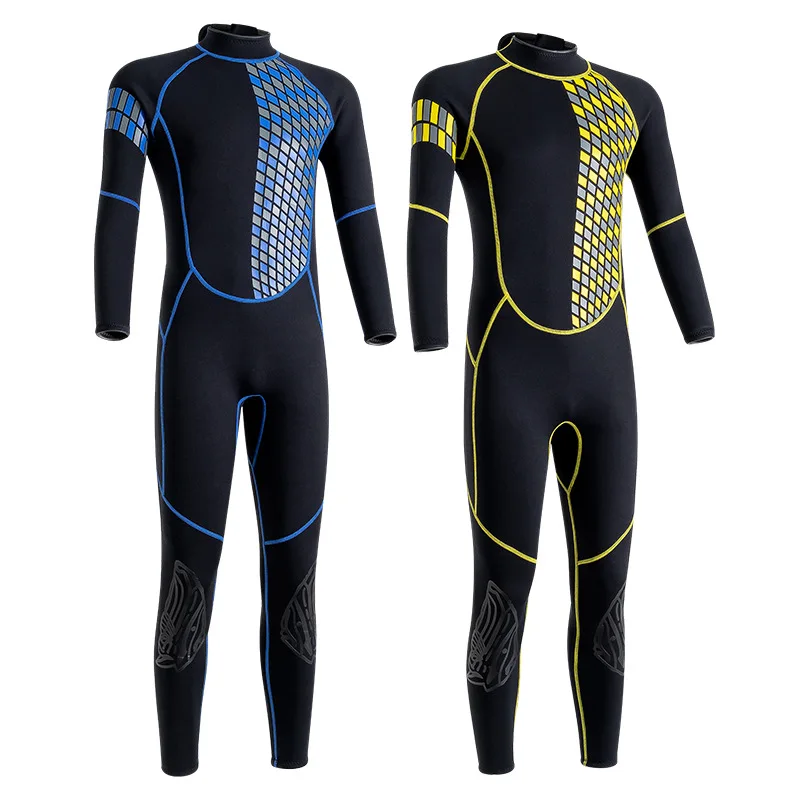 Wetsuit male 3MM warm sunscreen winter swimsuit cold wet surfing suit snorkeling one-piece wetsuit female