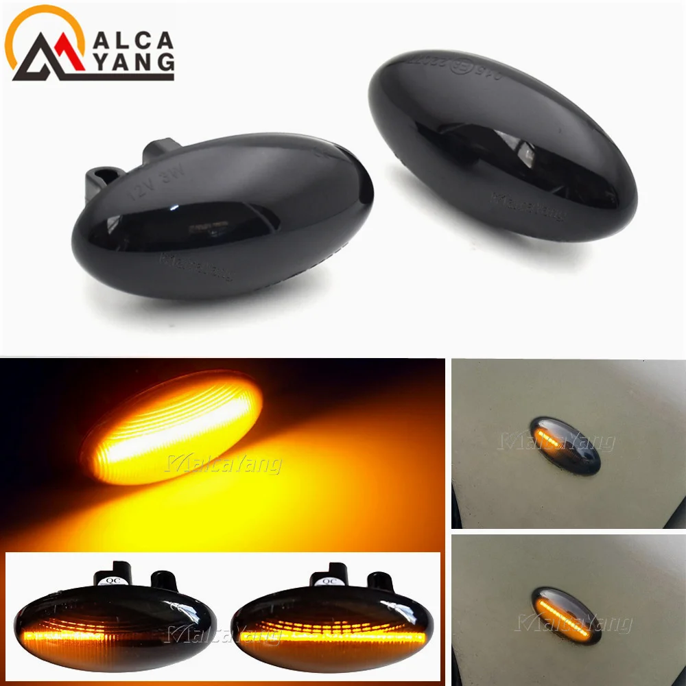 2 pieces For Toyota Aygo Fiat Scudo Dynamic Led Turn Signal Side Marker Lights Sequential Blinker Lamps