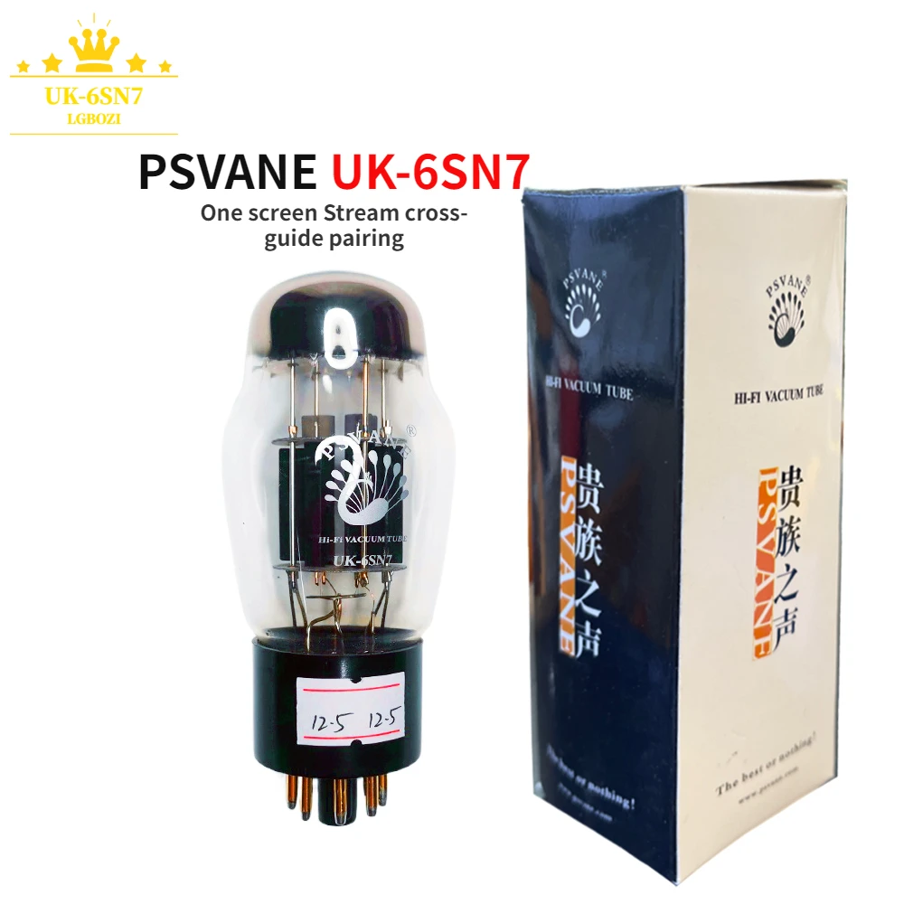 PSVANE UK-6SN7 Vacuum Tube Replacement 6N8P 6SN7GT 6SN7 CV181 Tube Upgrade 6H8 UK Black Seat Gold Foot Upgrade