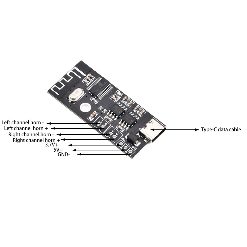 MH-MX38 BT Receiver Board Mini Amplifier Audio Stereo Amplifier Module 5W+5W for Wireless Speaker DIY