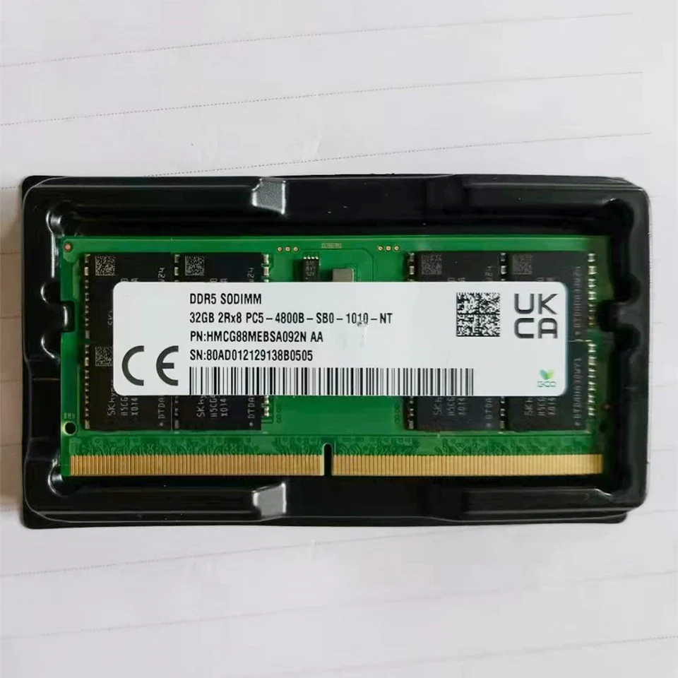 1 pcs For SK Hynix RAM HMCG88MEBSA092N 32G 32GB 2RX8 PC5-4800B-SB0