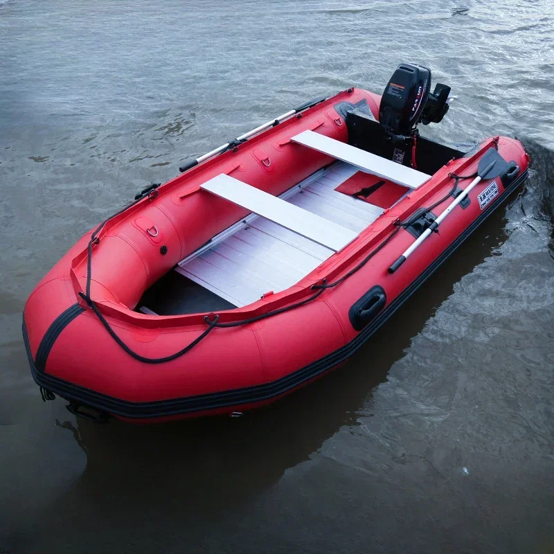 Rescue rubber boat whitewater wear-resistant high-speed boat flood rescue lifeboat