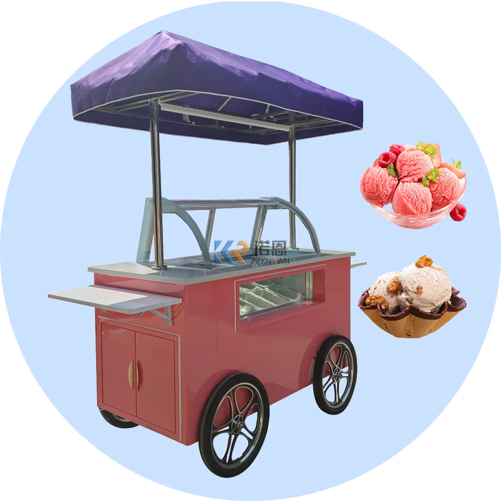 

Мобильная тележка для мороженого на 3 вкуса, коммерческая тележка для мягкого мороженого, фургон для продажи мороженого и эскимо в Европе, в продаже