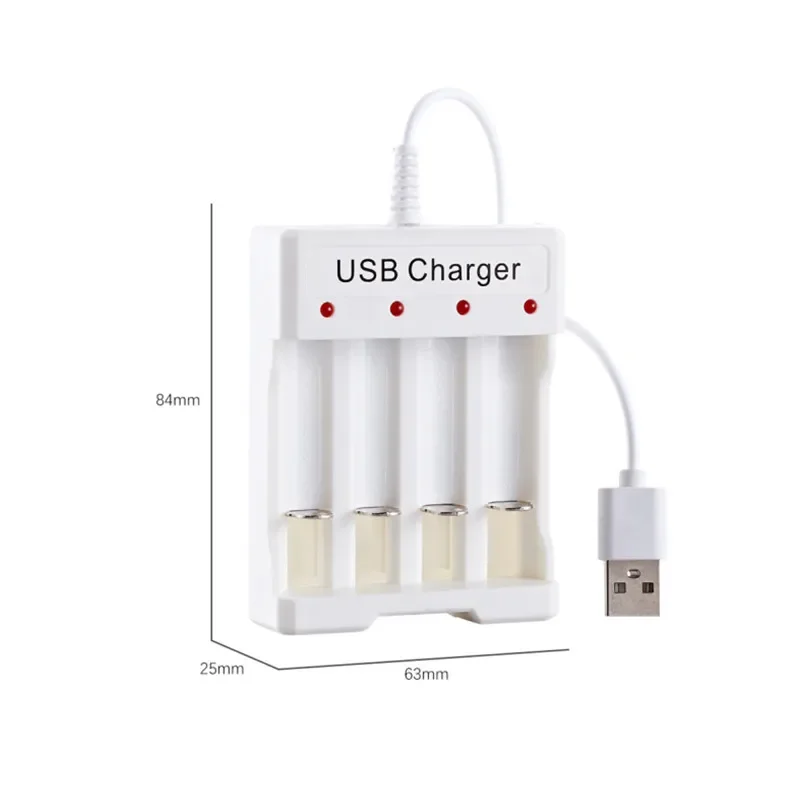 USB Output Universal Battery Charger Independent 4-slot Battery Charger for AA/AAA Battery Charging Tool