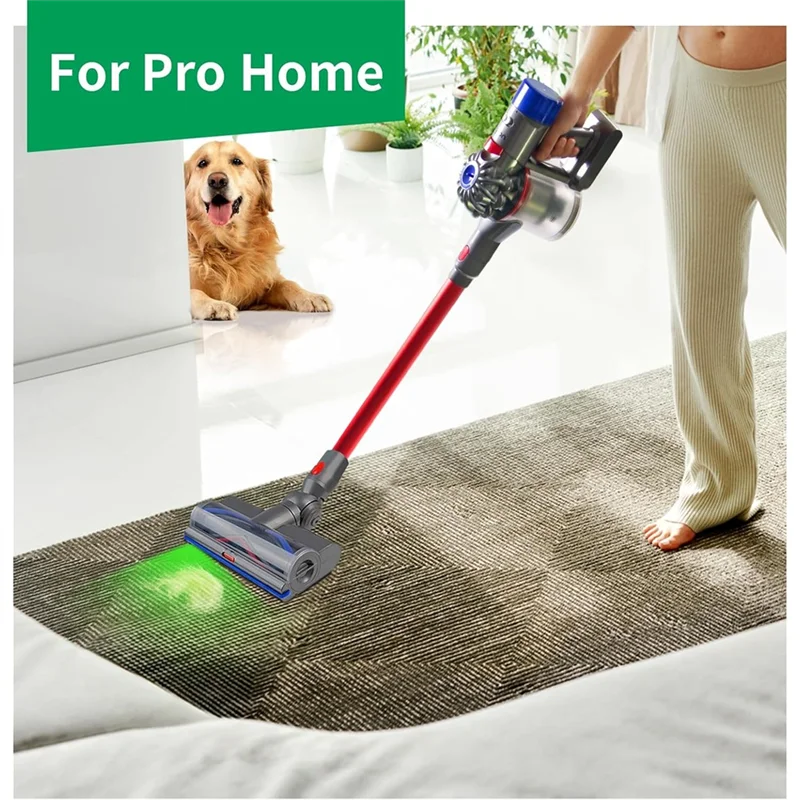 

ASWUT-Cordless Vacuum Replacement Head For Dyson V8 V10 V11 V15, Features LED Green Light& Adjustable Suction Control Slider