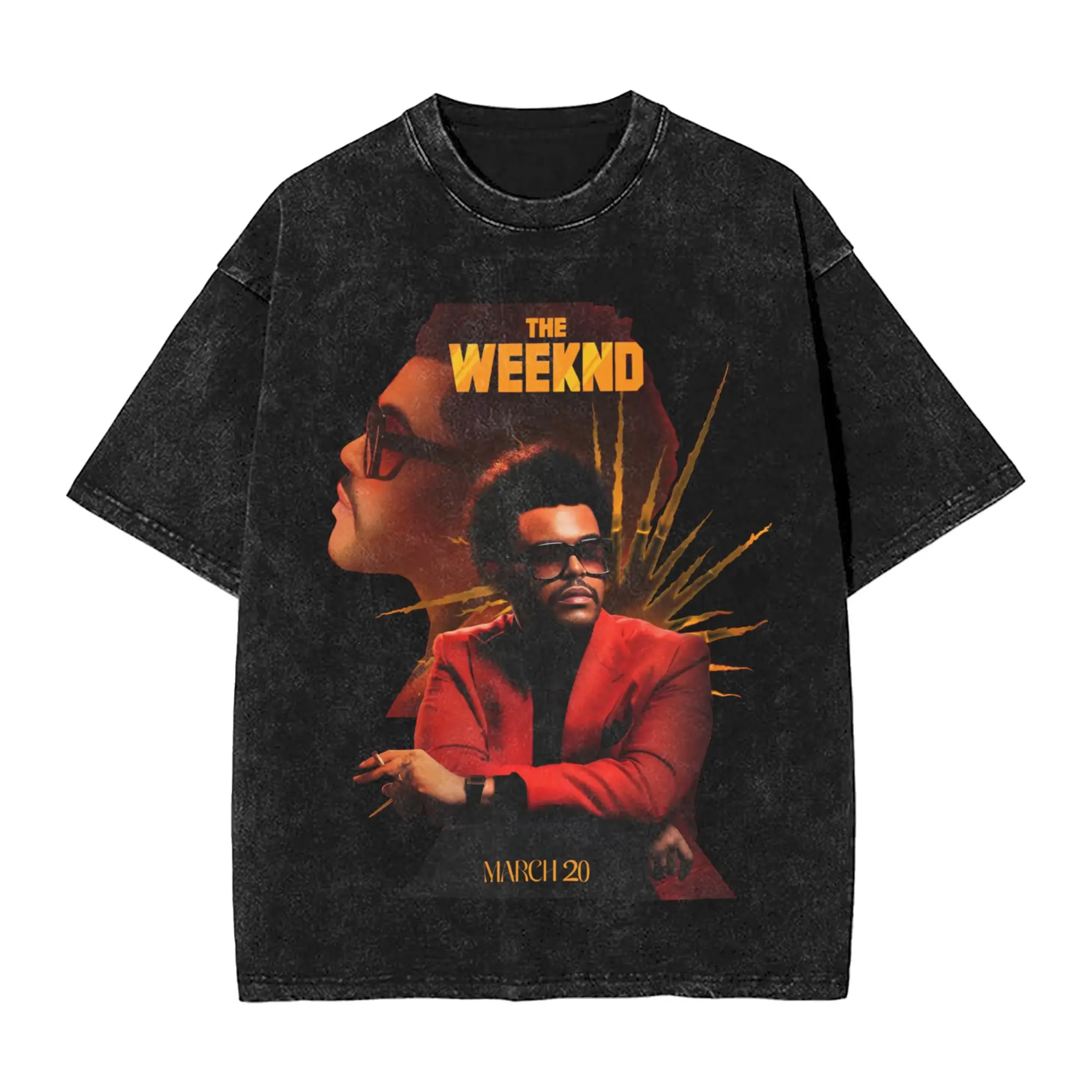 

Мужские футболки The Weeknded, плакат после часа, футболки с альбомом, пляжная винтажная футболка с короткими рукавами и круглым вырезом, модная крутая футболка