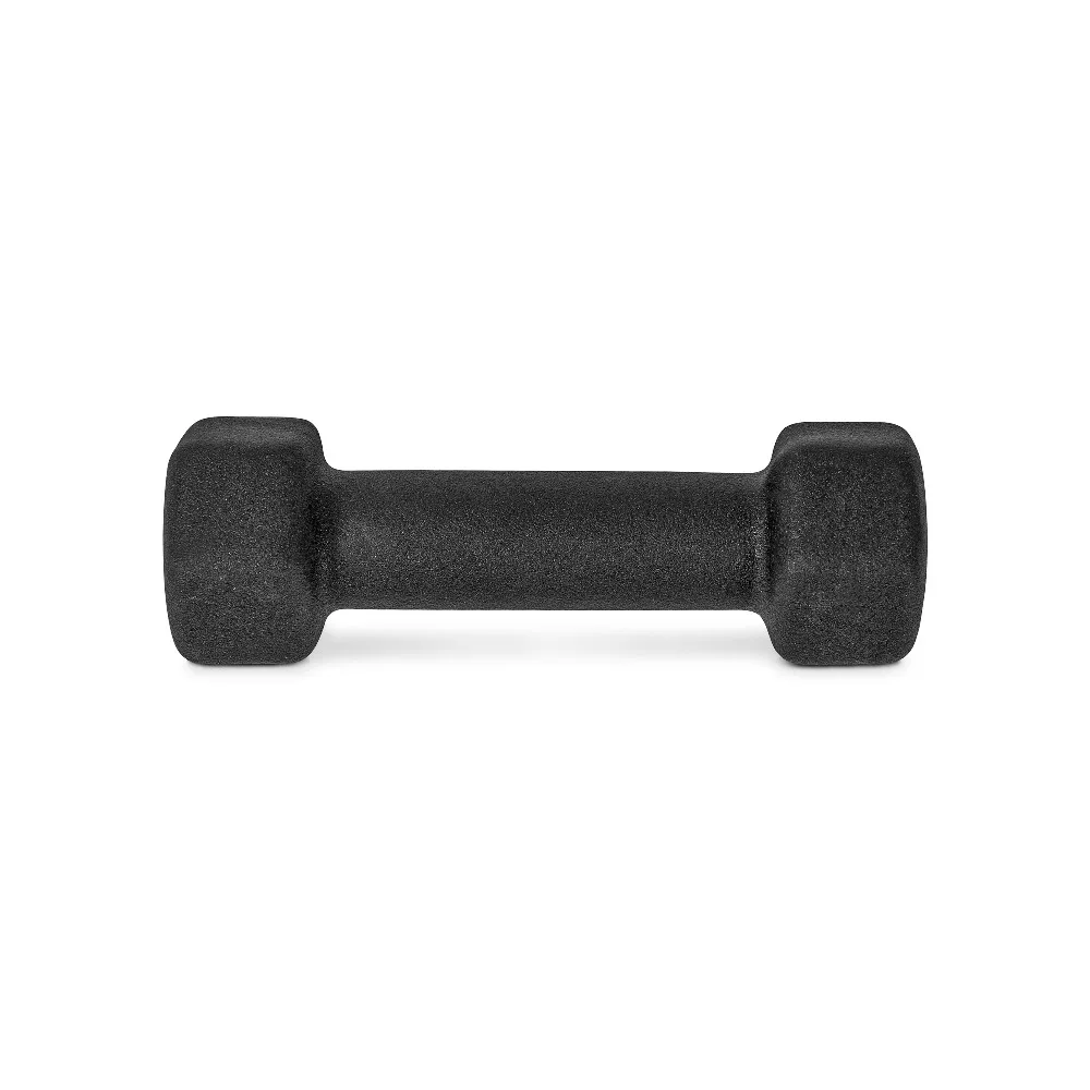Neoprene Dumbbell 2 Pound Black Free Weight for Exercise Strength Training Home Gym Fitness Workout Equipment Hand Grip Muscle Building - view 2