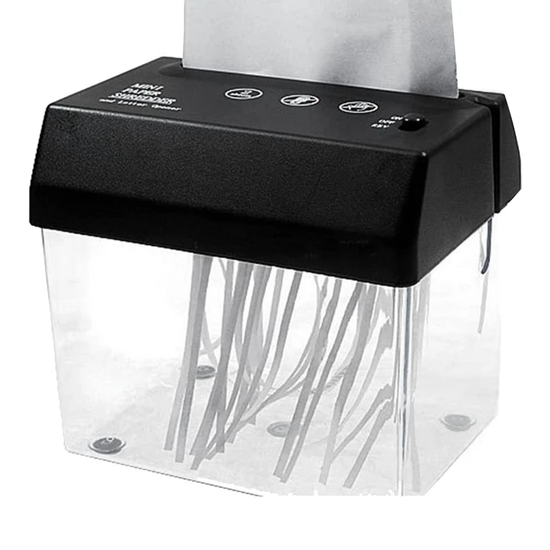 Portable Electric Paper Shredder USB Battery Operated Shredder Documents Paper Cutting Tool for Home Office-ROWI