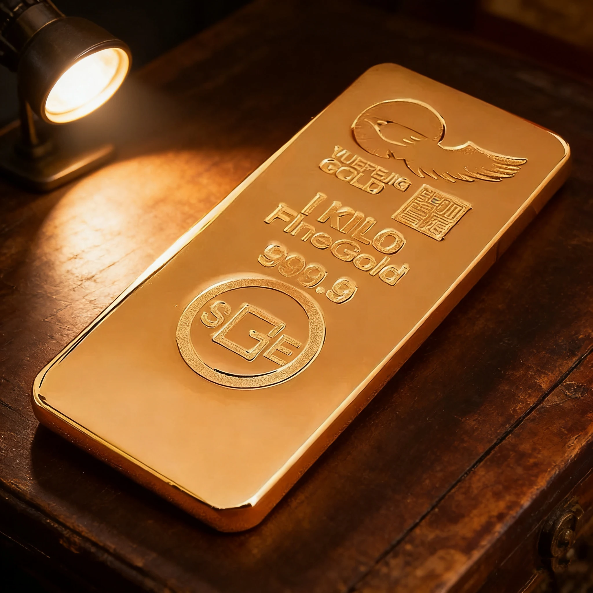 Image of 1 Kilo Goldbarren-Replik im Schweizer Stil, aus reinem Kupfer, vergoldet, Sammlerstück, Ausstellungsstück für Sammler und zur Dekoration