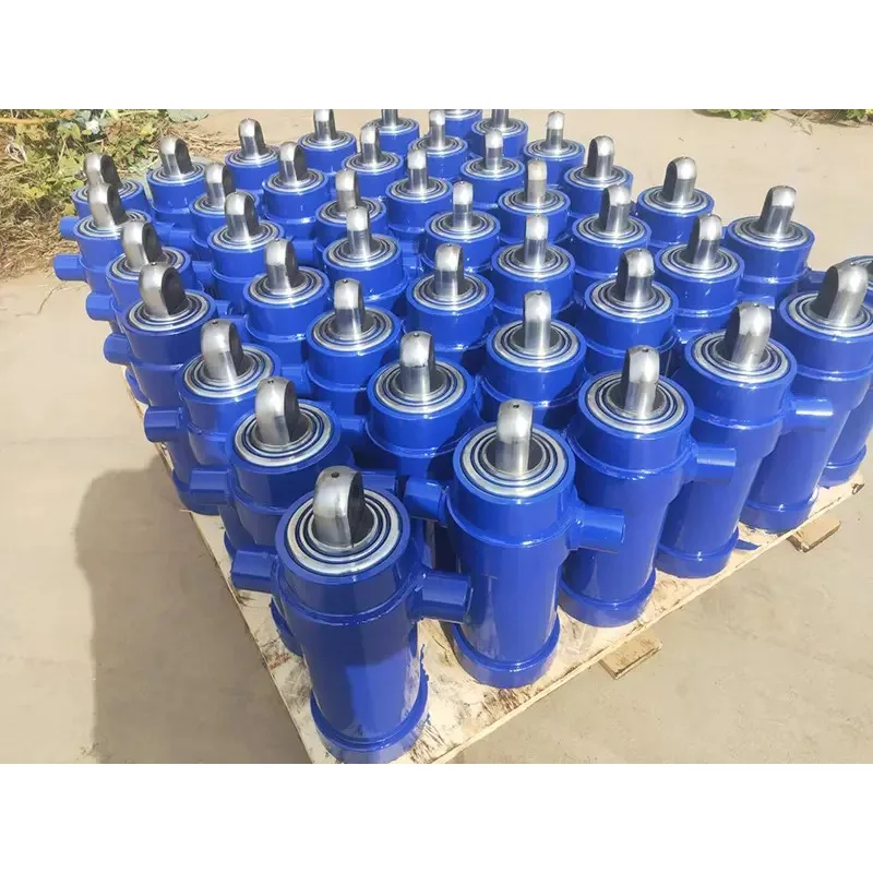 Cilindro hidráulico de dupla ação personalizável, 1 tonelada, flange quadrado de 2 toneladas, sistema de elevação de óleo para estação de perfuração