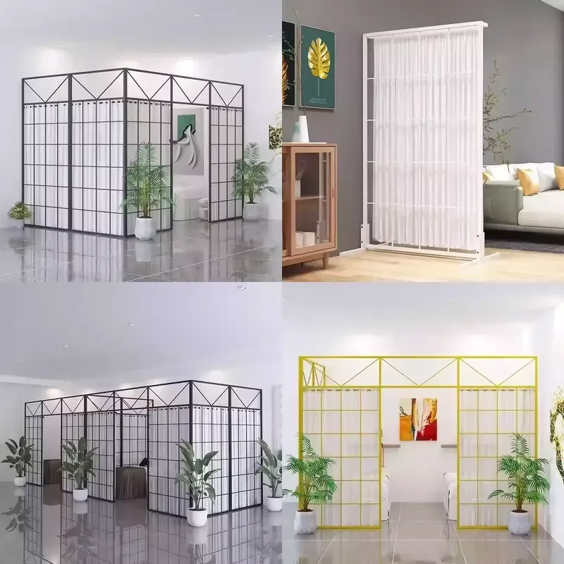 Professional Customization Iron Foldable Soundproof Screen Partition Wall for Living Room Bedroom Shop Wedding