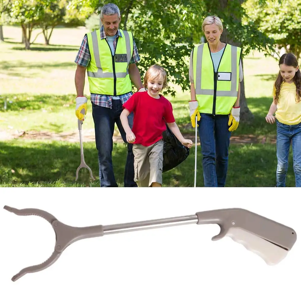 With Handle Garbage Picker Long Handled Easy To Hold Trash Claw Stainless Steel Lightweight Trash Pick Up Stick Home