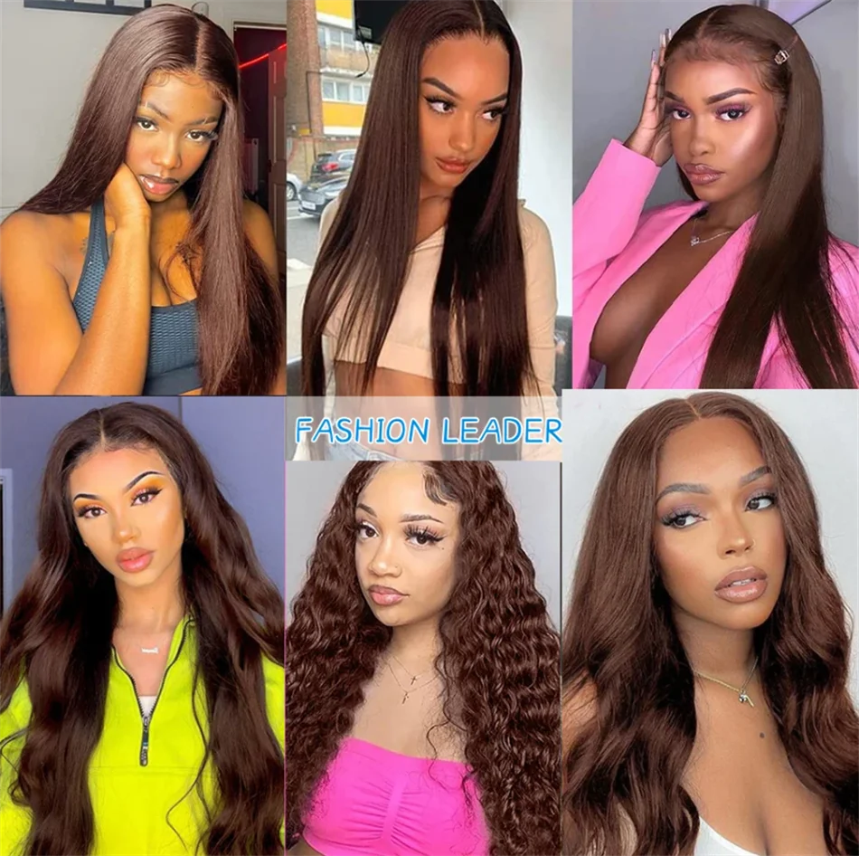 #4 Straight Bundles Human Hair Weave Bundles Dark Brown Brazilian Weaving Extensions 1/3/4 Bundles PCS 100% Remy Hair Extensions