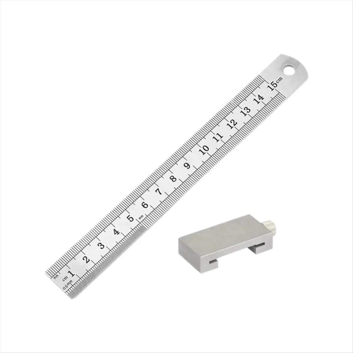 BAAQ Metal Carpenter Carpentry Square Woodworking Tools Carpentry Steel Ruler Positioning Limit Block Measuring 150mm