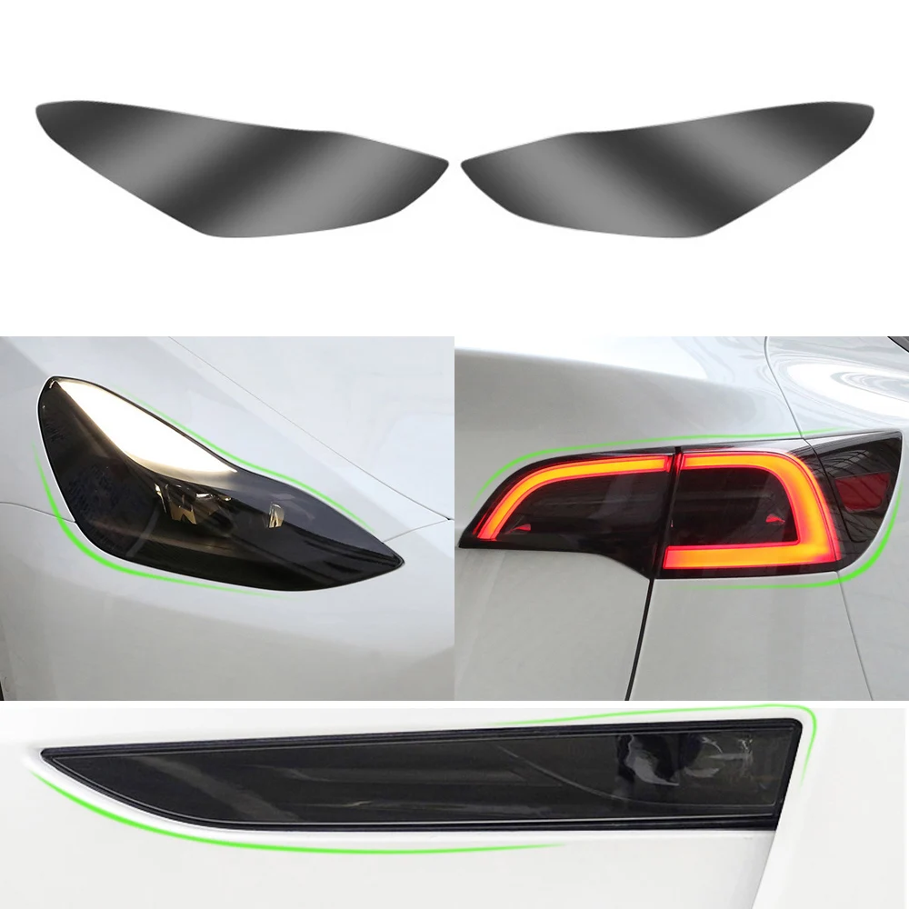 

For Tesla Model 3 Y S X PPF Blackened Headlight Taillight Foglight Protective Film Headlight Tail Lamp Color Changing Films