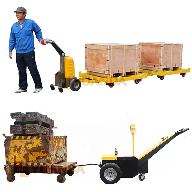 Smart Light Mini Small Hand Pull Walk Electric Battery Master Tow Trailer Lug Tug Tractor Mover for Carry Transfer Trolley Cart