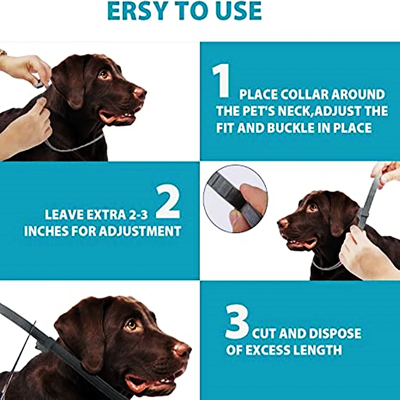 Extendable Pet Flea Collar Antiparasitic Necklace Personalized Anti Flea and Tick Big Dog Puppy Cat Anti-Flea Collar Ticks Dogs