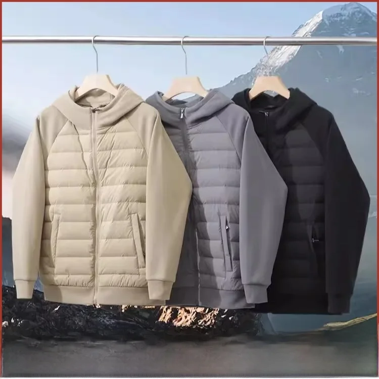 

Men's Outdoor Winter Jaet Hooded down Vest Lightweight Windproof Warm Polyester Fiber Zipper Closure Regular Fit Du down