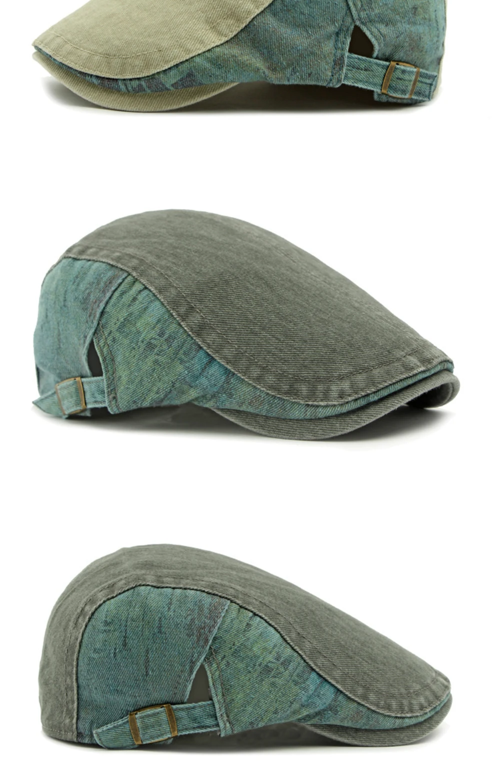 HT4788 Herren- und Damen-Baskenmützen für Frühling, Sommer und Herbst, Baumwollmütze im Retro-Patchwork-Stil, Künstler- und Malermütze, Unisex Ivy Flat Beret Cap – Detail 7