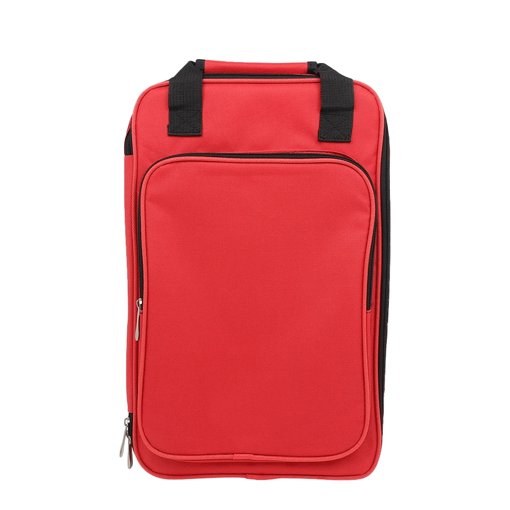 

Drumsticks Storage Bag Tote for Small Backpack Instrument Container Pouch Portable Red
