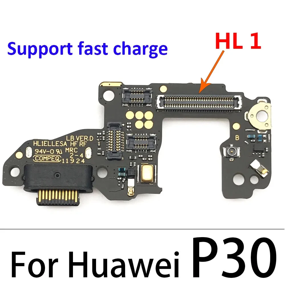 Tested For Huawei P9 P10 P20 P30 Pro Lite Plus P20Pro P40 Lite E USB Charging Socket Port Dock Charger Connector Board