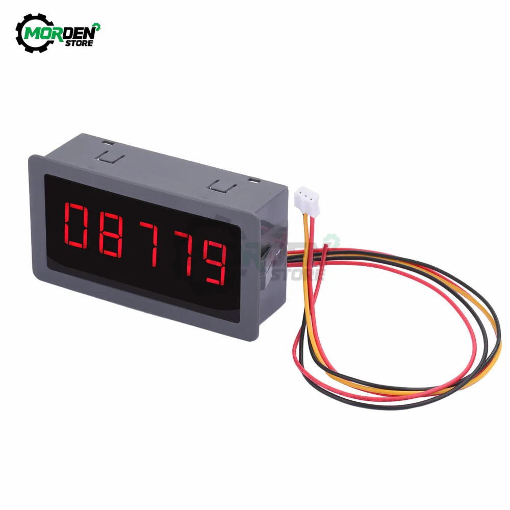 DC3-15V LED Tachometer Gauge RPM Speed Meter  5 Digit Frequency Meter Speedometer for Brushless Motor Controller Tool